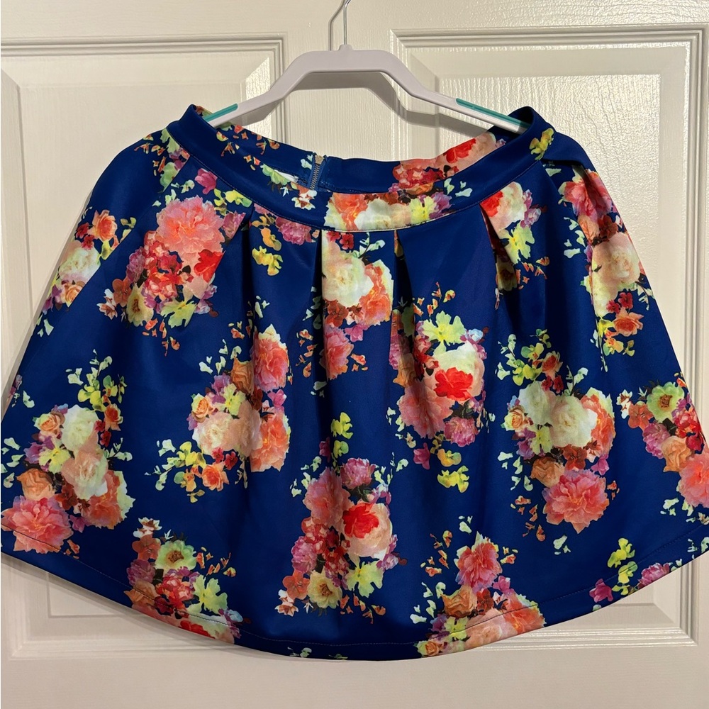 Floral Blue Skirt